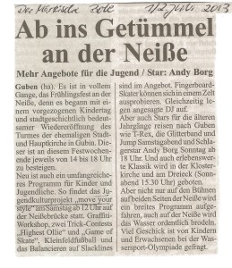 ab ins Getümmel an der Neiße